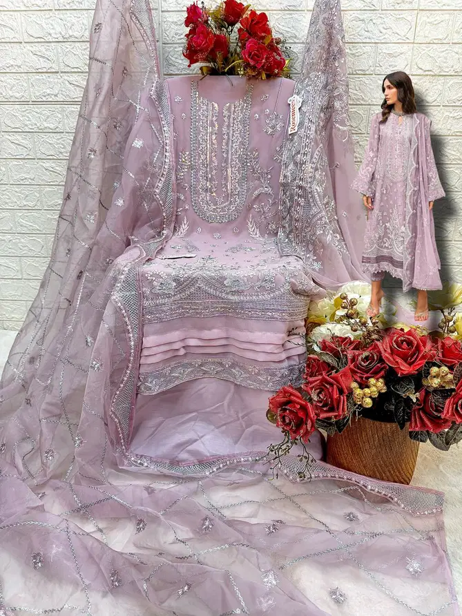 C 1700 Rosemeen By Fepic Embroidery Georgette Pakistani Suits Wholesale Shop In Surat